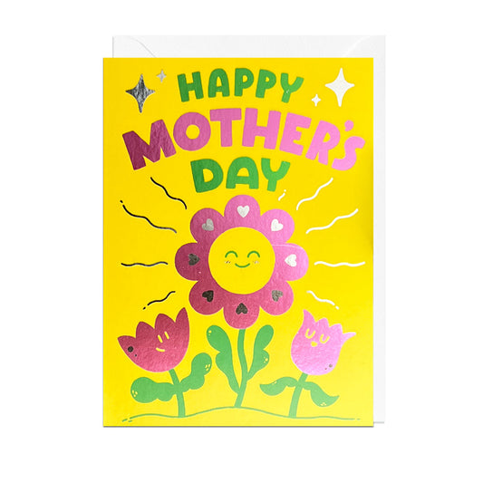 MJ400FOIL-Jolly Awesome-Happy Mothers Day Flower Foil-Card-Mj400Foil