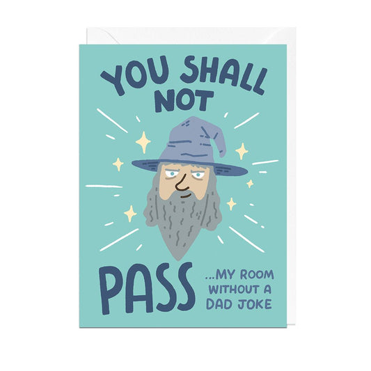 MJ450-Jolly Awesome-Shall Not Pass Dad Joke-Card-
