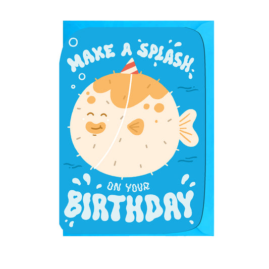 MJ904-Jolly Awesome-Make A Splash Birthday-Card-