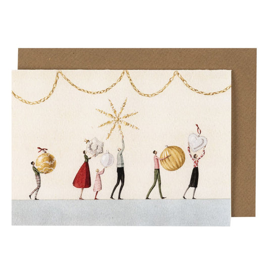 GC090-Laura Stoddart-Bauble Row-Xmas Card-