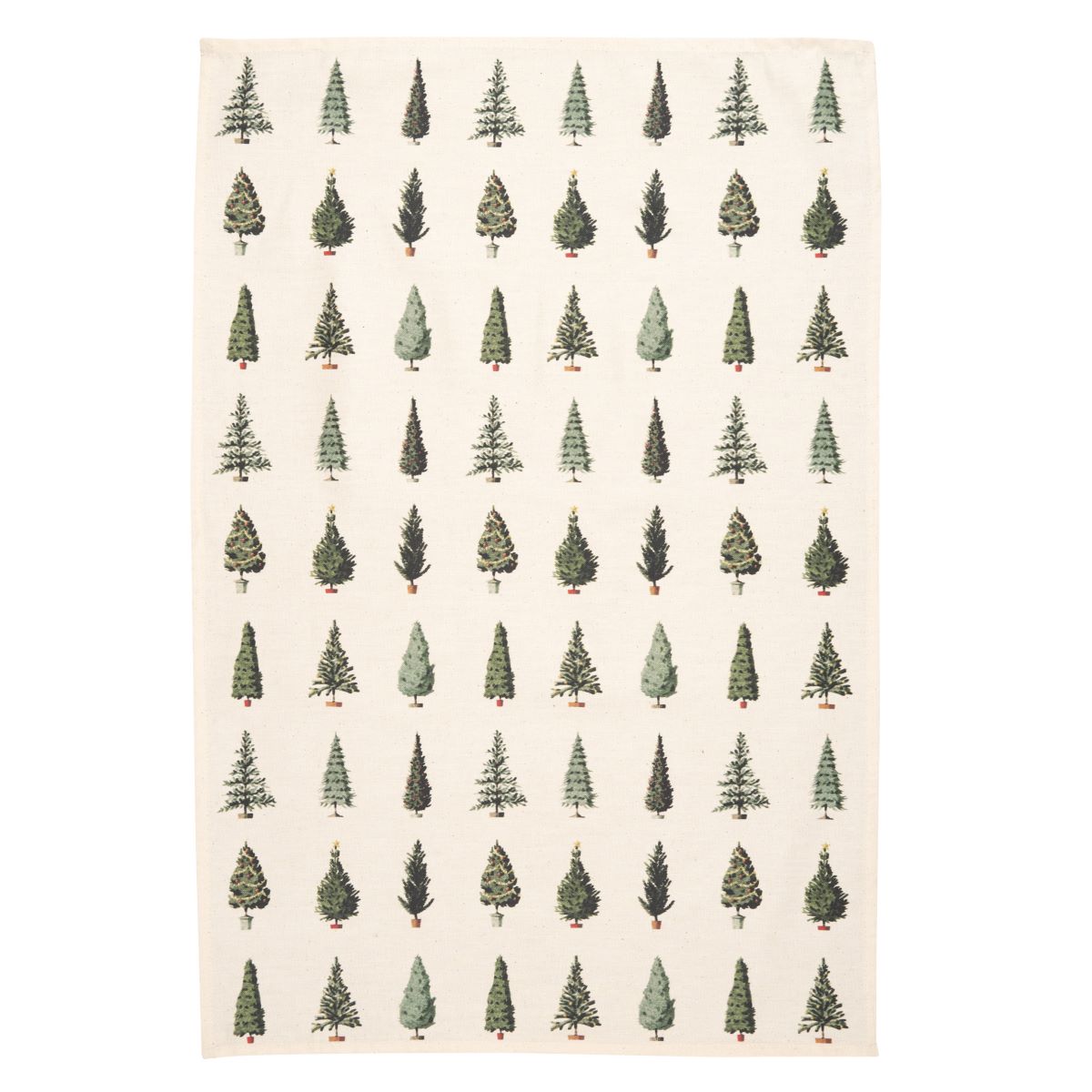 HC049-Laura Stoddart-Christmas Trees-Xmas Tea Towel-Christmas Tea Towel