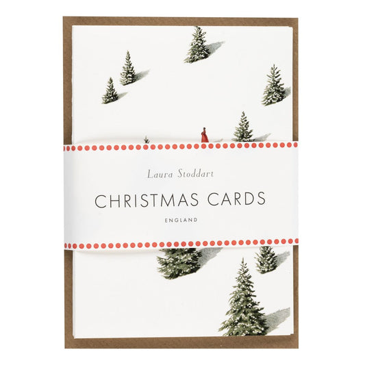 HC057-Laura Stoddart-Through The Snow Card 10 Pack-Xmas Card Pack-A6 10 Pack 1 Design