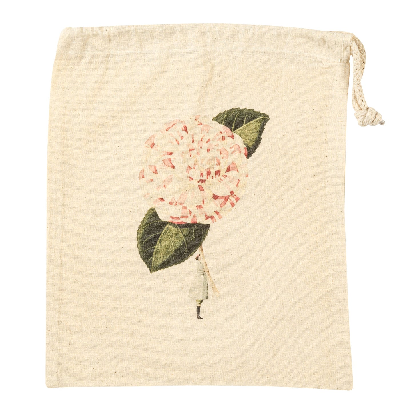 IB020-Laura Stoddart-In Bloom - Camelia -Bag-Drawstring Bags Small