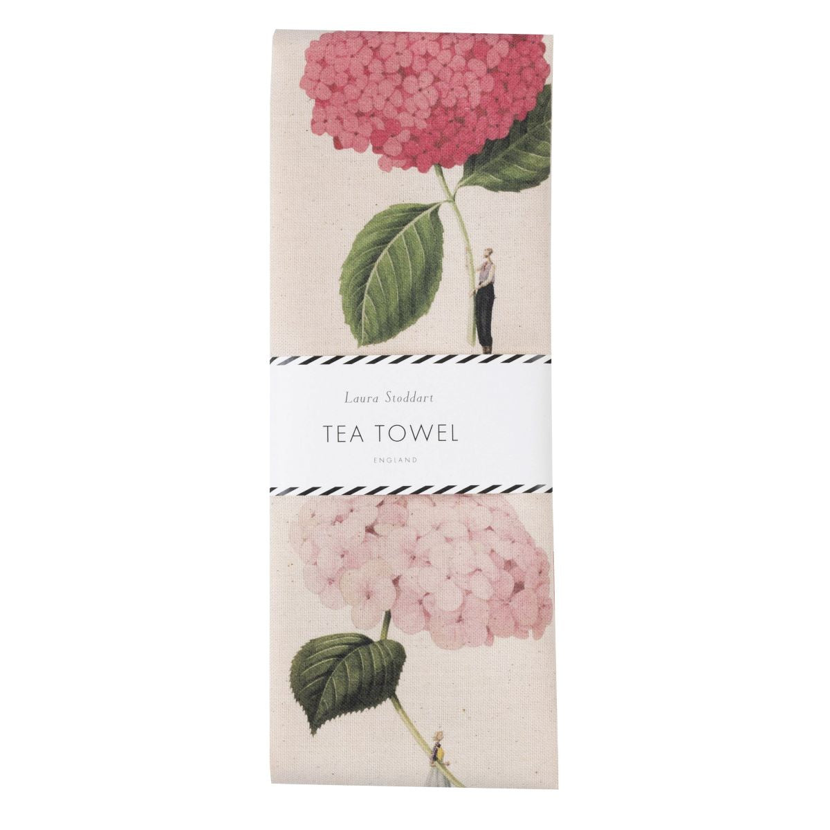 IBH003B-Laura Stoddart-Hydrangeas-Tea Towel-