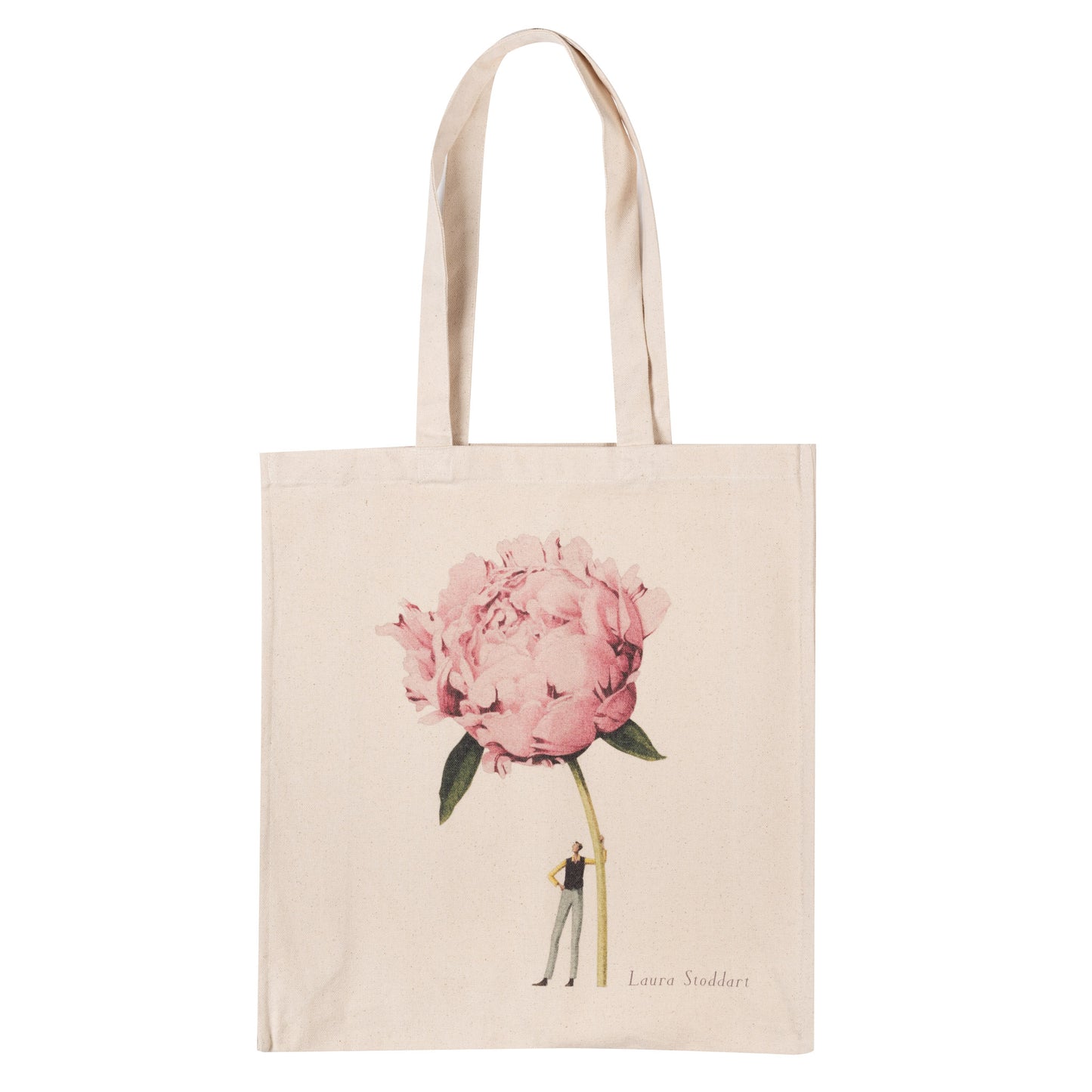 IBP009-Laura Stoddart-Pink Peony Heavyweight Cotton Bag-Bag-