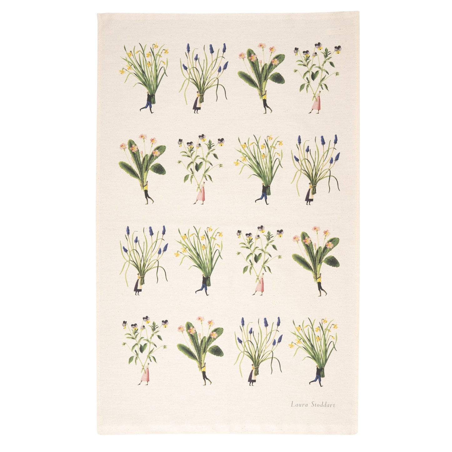 SF007-Laura Stoddart-Spring Flowers-Tea Towel-Tea Towels
