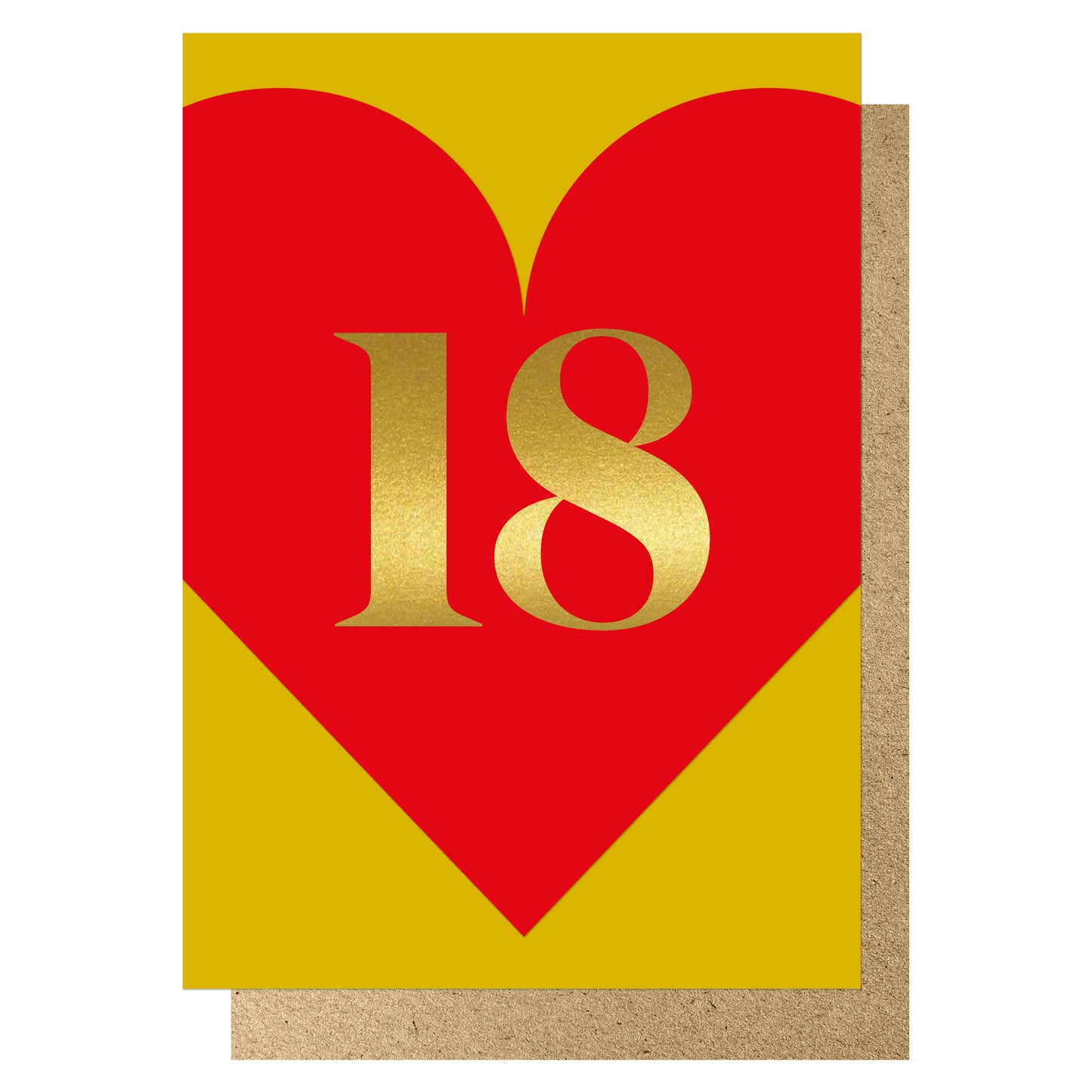 H3004-Lucky Ink-Heart 18 Yello Red-Card-