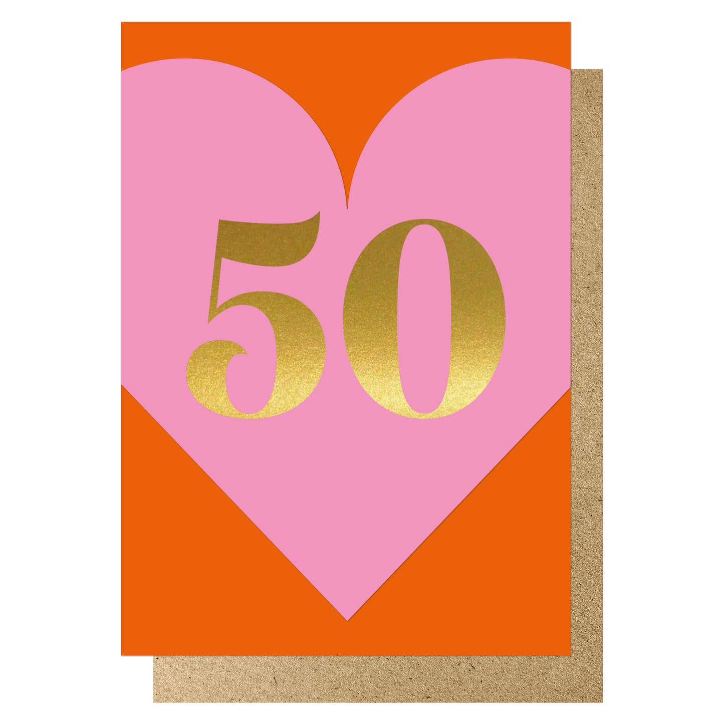 H3011-Lucky Ink-Heart 50 Orange & Pink-Card-