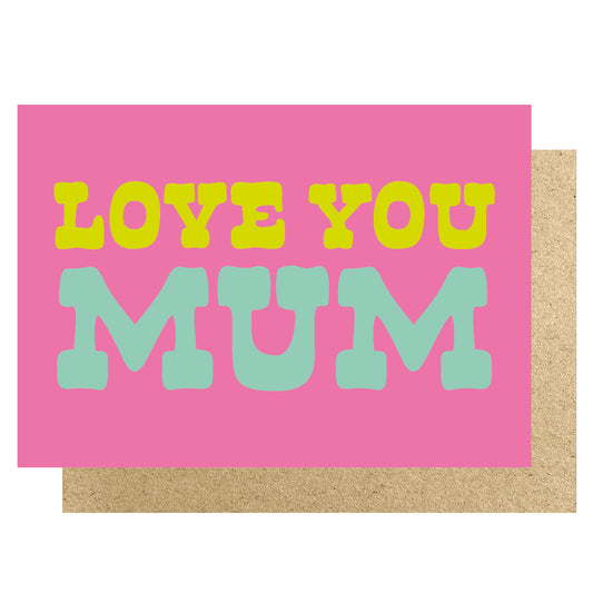 HOW121-Lucky Ink-Love You Mum Pink-Card-