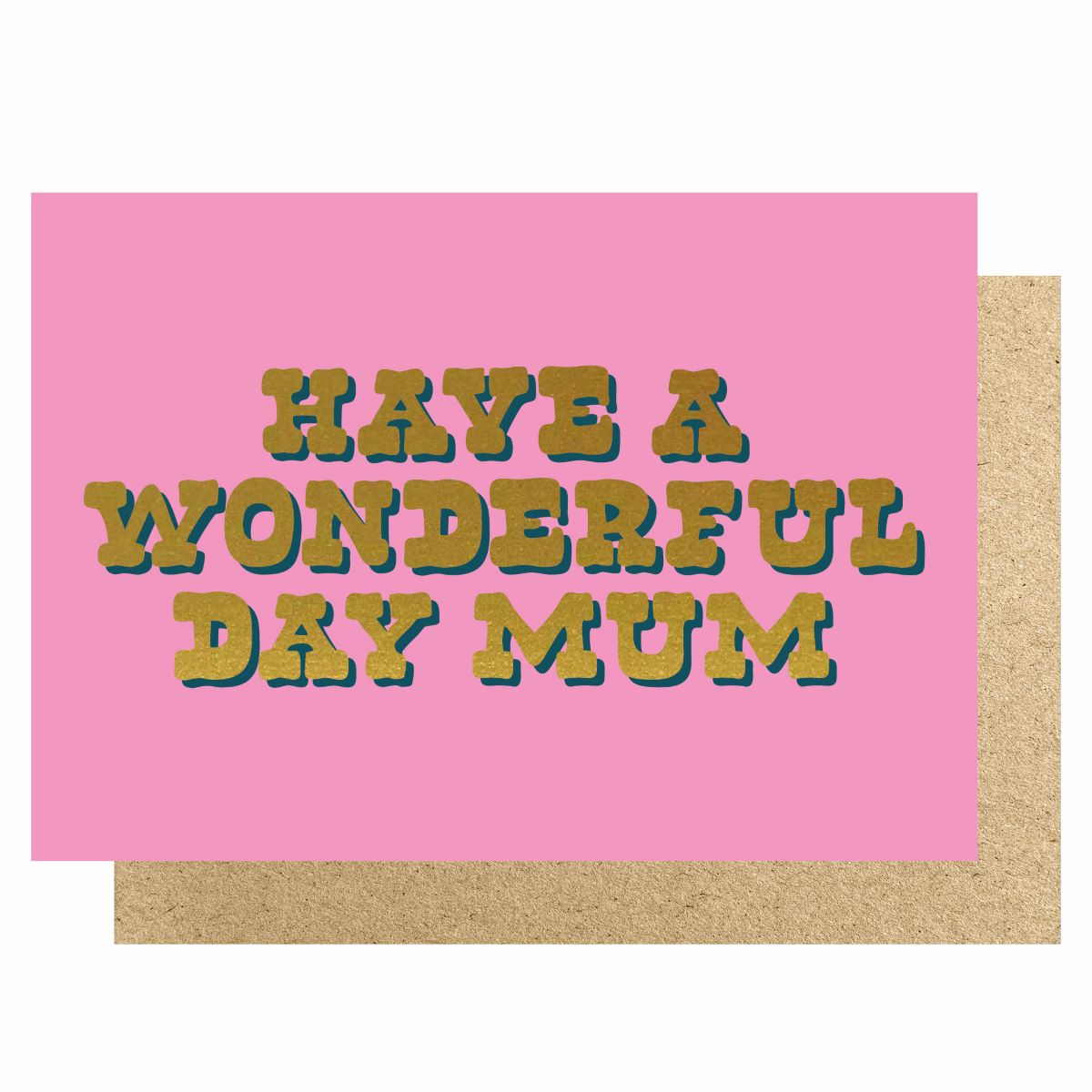HOWMD7-Lucky Ink-How Shadow Have A Wonderful Day Mum Pink-Card-