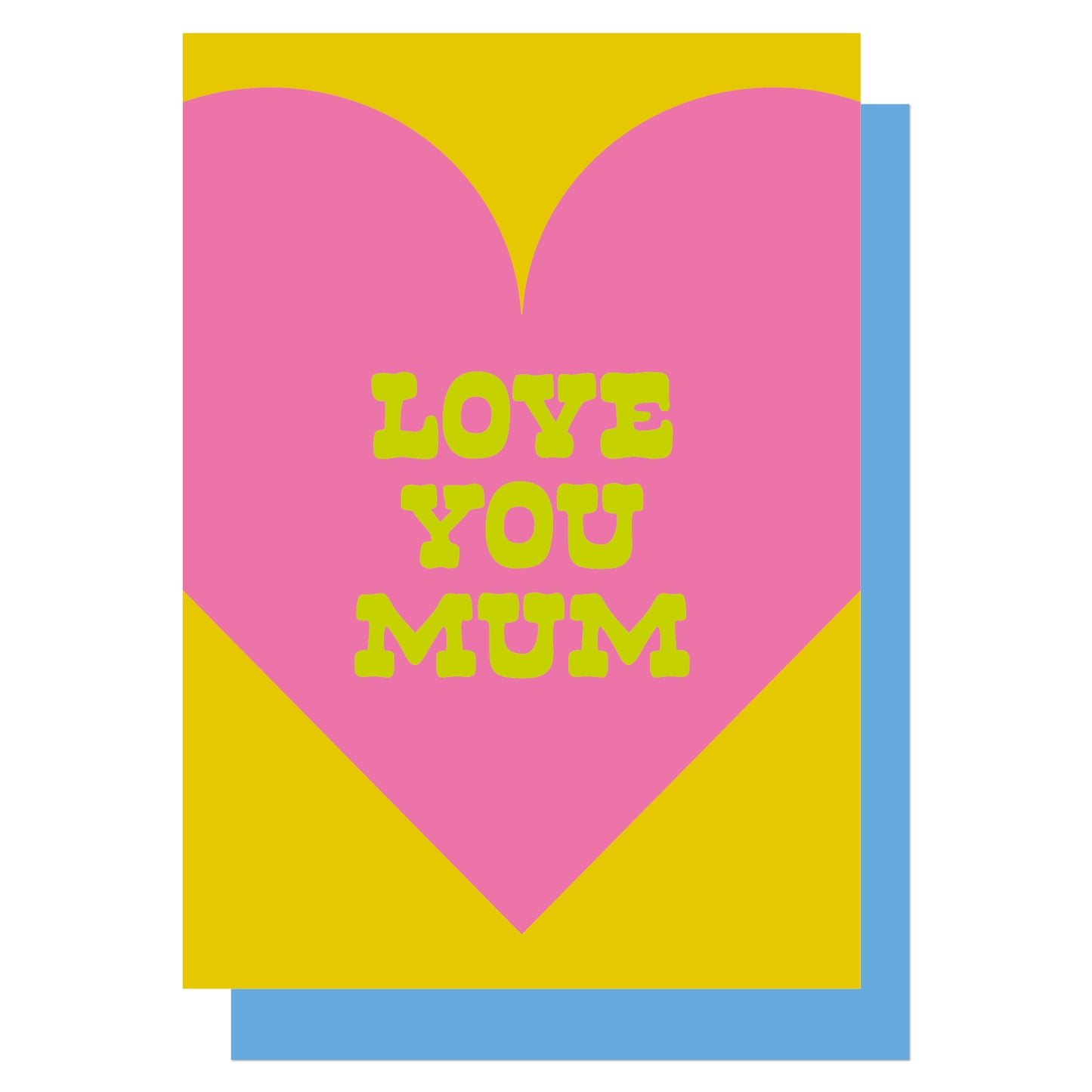 HTMD003-Lucky Ink-Heart - Love You Mum Mustard & Pink-Card-