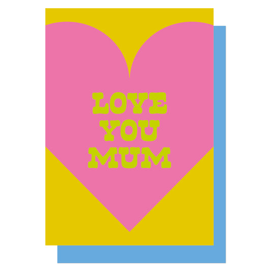 HTMD003-Lucky Ink-Heart - Love You Mum Mustard & Pink-Card-