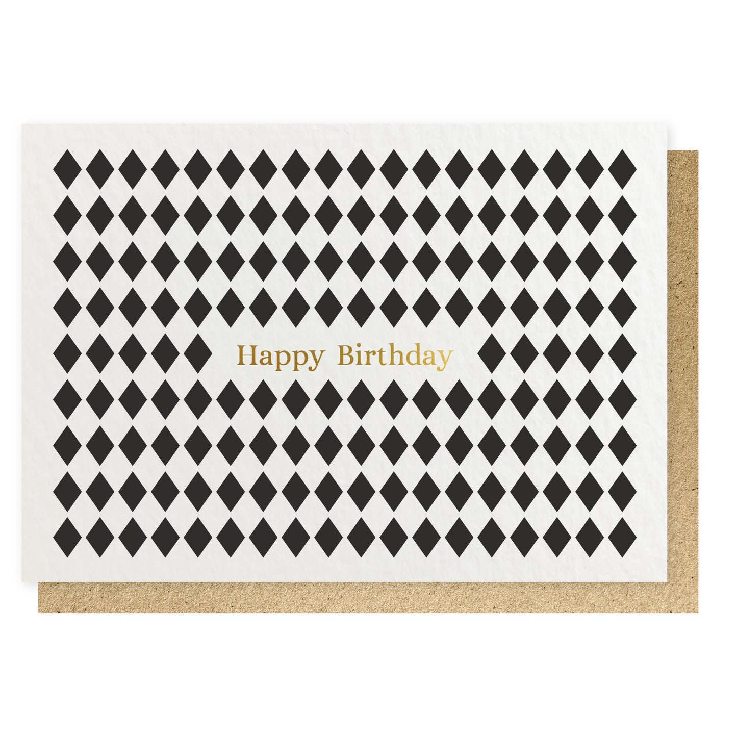 MG124-Lucky Ink-Happy Birthday Diamonds Landscape-Card-