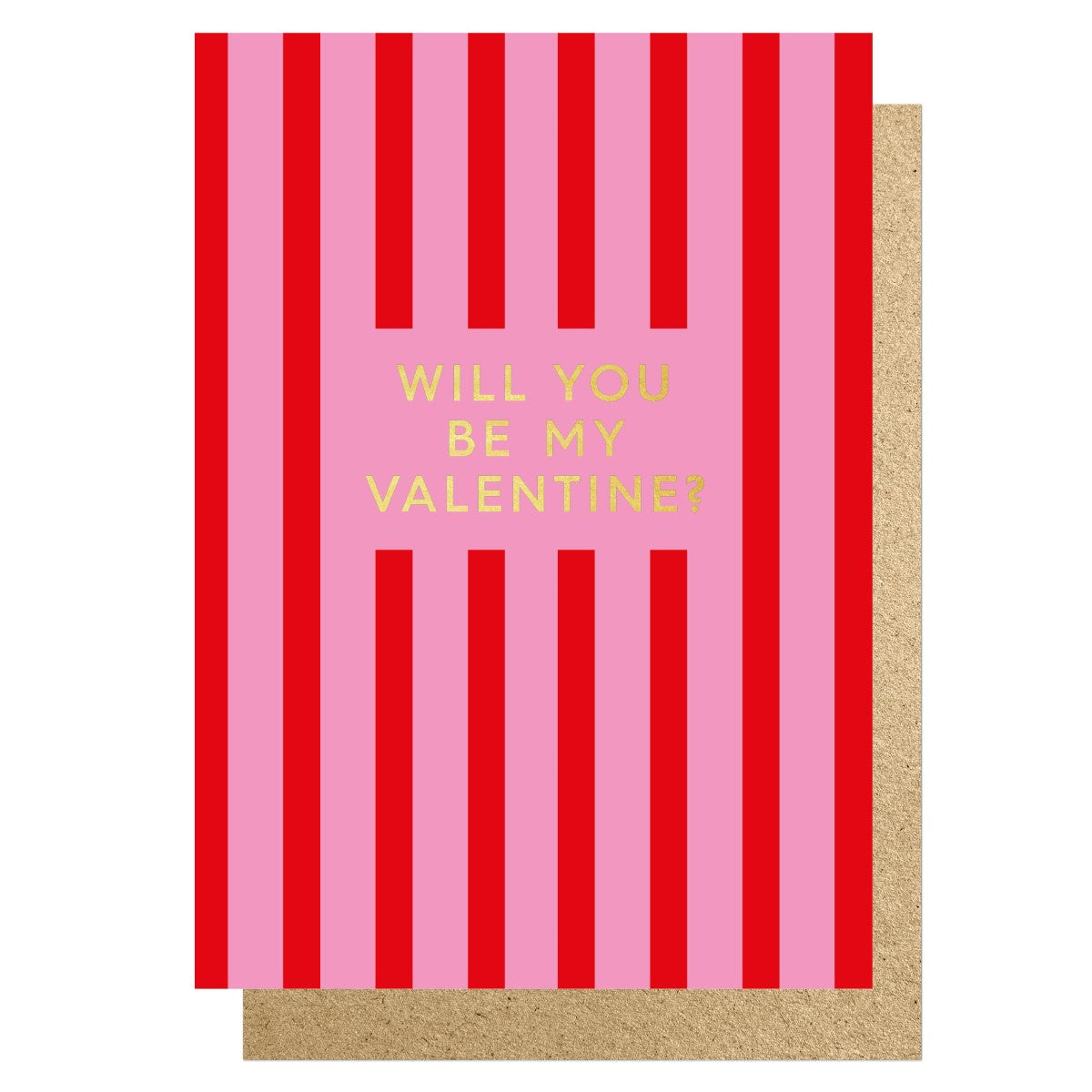 RIVAL001-Lucky Ink-Be My Valentine Stripes-Card-