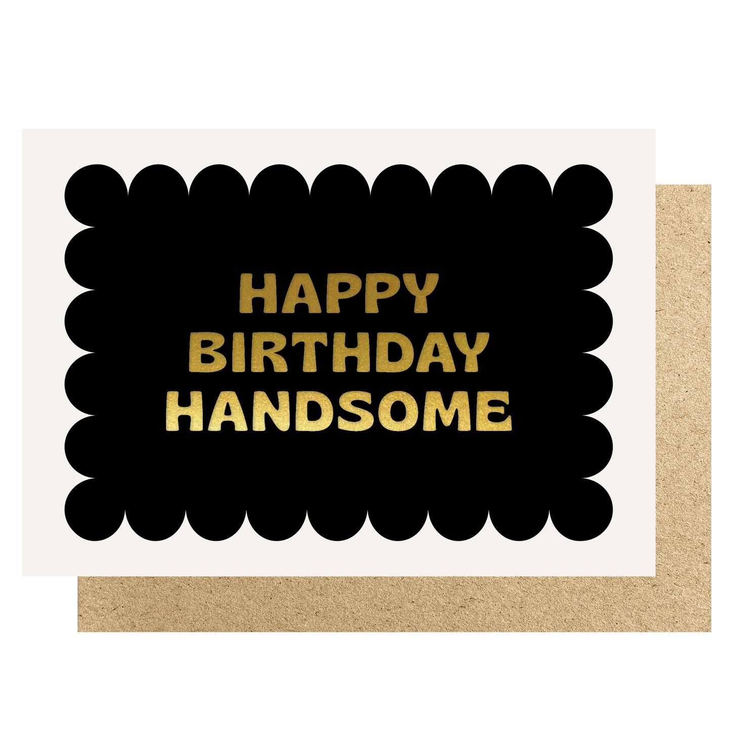 SC001-Lucky Ink-Hb Handsome Black Scallop-Card-