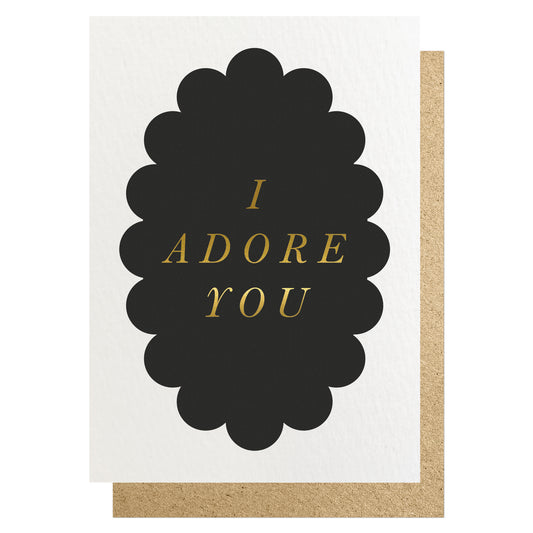 VD2608-Lucky Ink-Scallop Oval Adore You-Card-