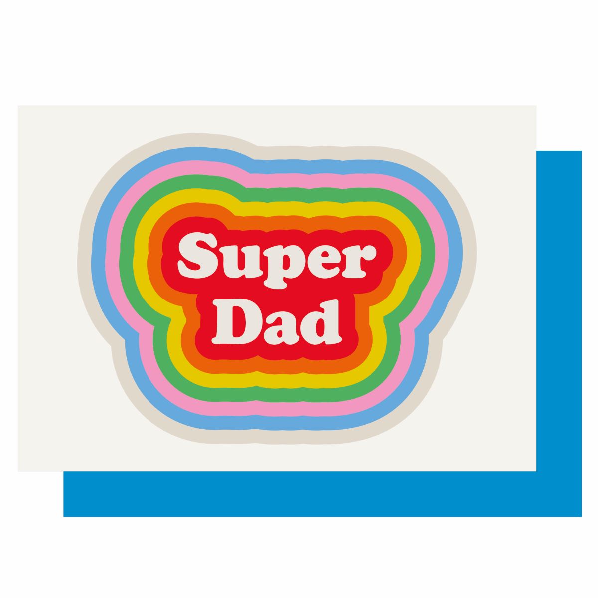 VIN044-Lucky Ink-Super Dad Rainbow-Card-