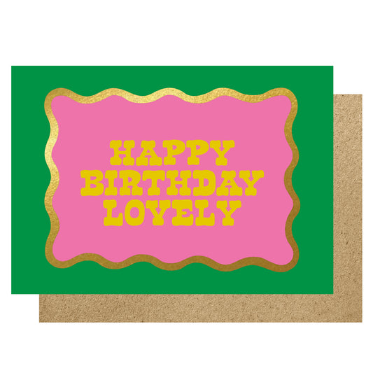 WV006-Lucky Ink-Happy Birthday Lovely-Card-Wavy