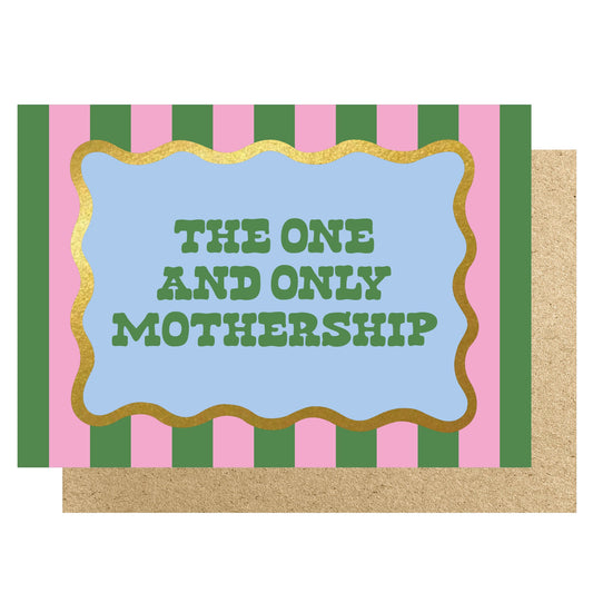 WVMD012-Lucky Ink-Wavy - One & Only Mothership Pink & Green Stripe-Card-