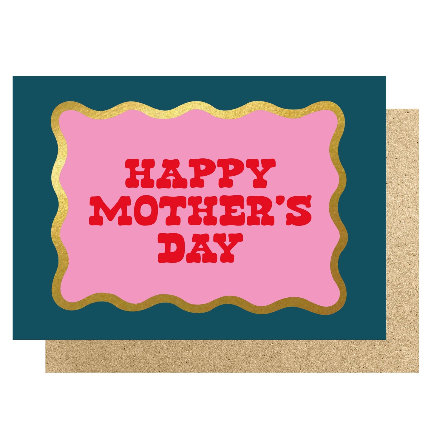 WVMD025-Lucky Ink-Wavy - Happy Mother�S Day Navy & Pink-Card-