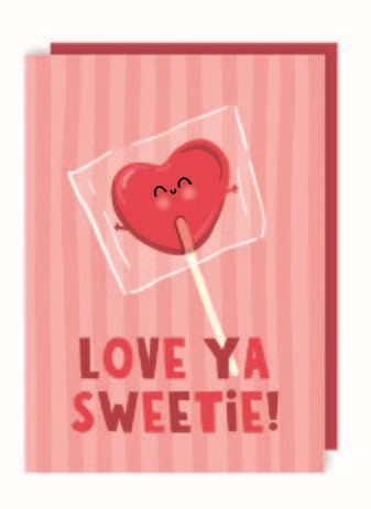 S13325-Lucy Maggie-Love Ya Sweetie Lollipop-Card-