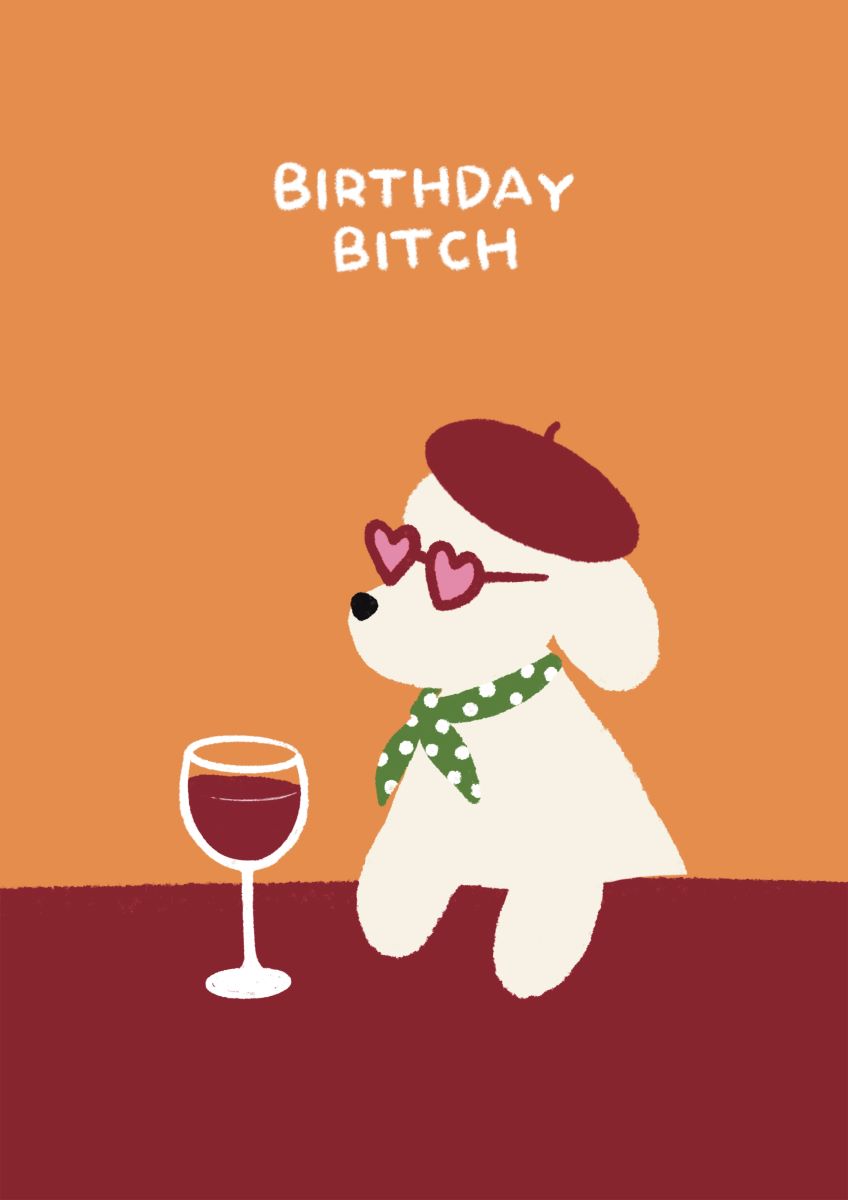 S14024-Lucy Maggie-Birthday Bitch-Card-
