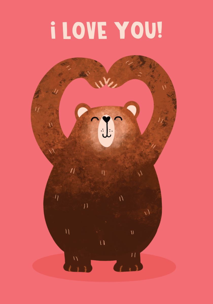 S16525-Lucy Maggie-Love You Bear-Card-