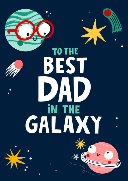 S18222-Lucy Maggie-Best Dad Galaxy-Card-