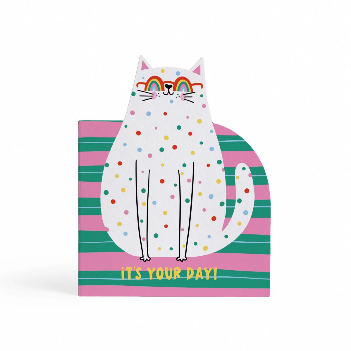 S626-Lucy Maggie-Spotty Cat Birthday-Card-Cat Mania