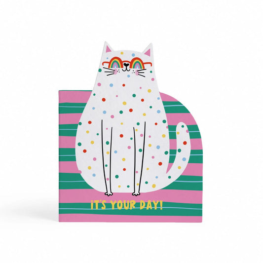 S626-Lucy Maggie-Spotty Cat Birthday-Card-Cat Mania