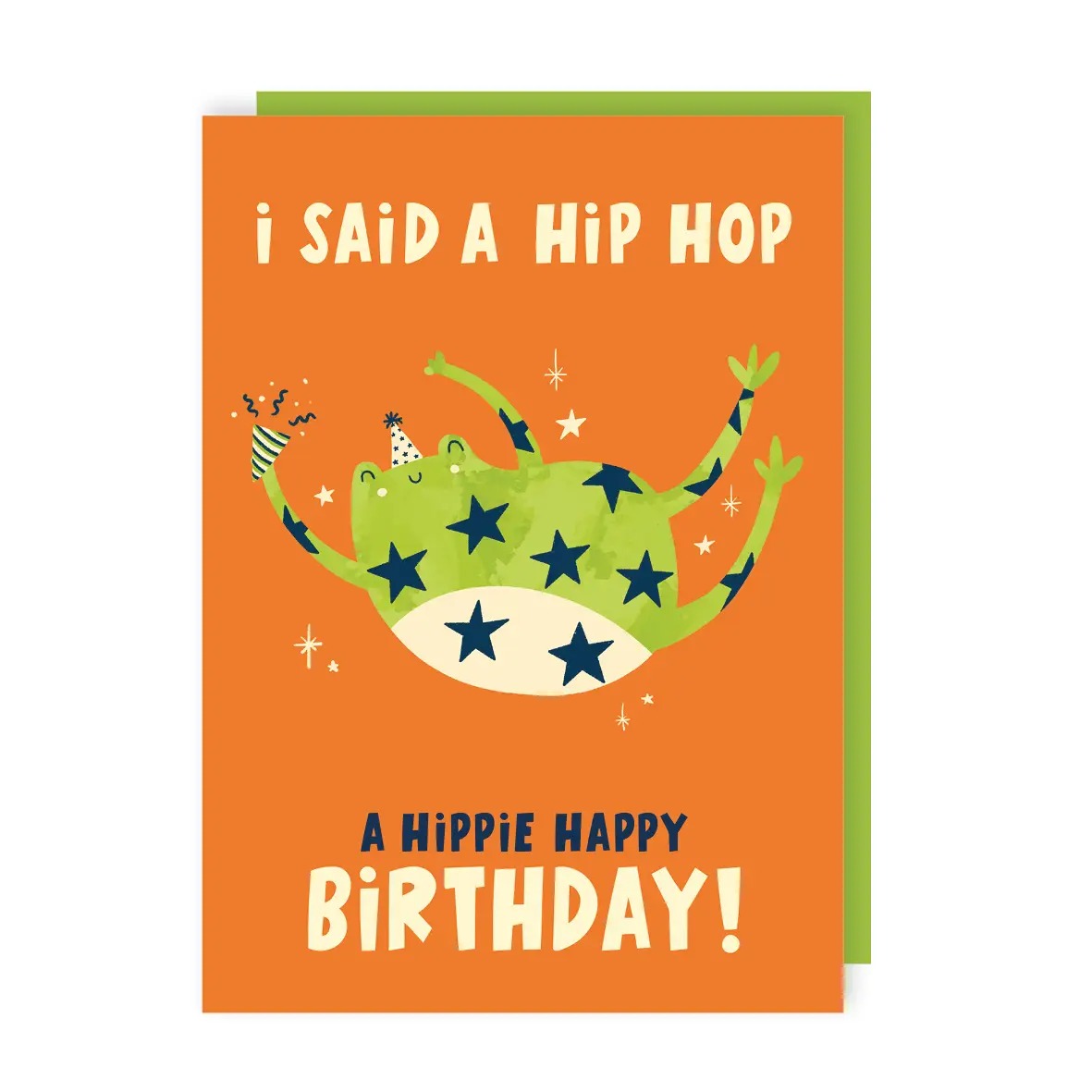 S7526-Lucy Maggie-Hip Hop Frog Birthday-Card-Yeehaw And Yippee!