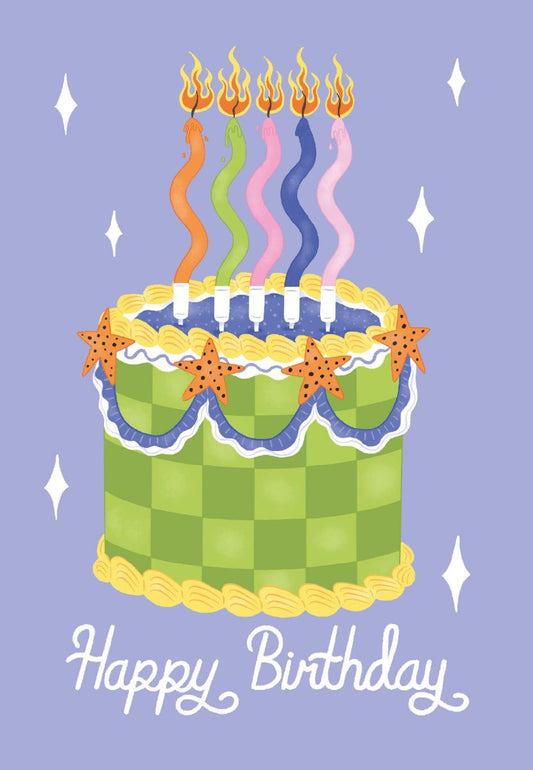 S7824-Lucy Maggie-Checkerboard Cake-Card-