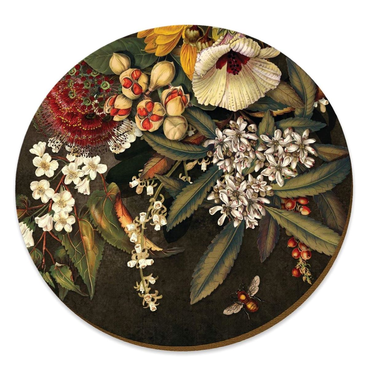 TWPM020 Live Wires Kohekohe Pods Flowers Placemat