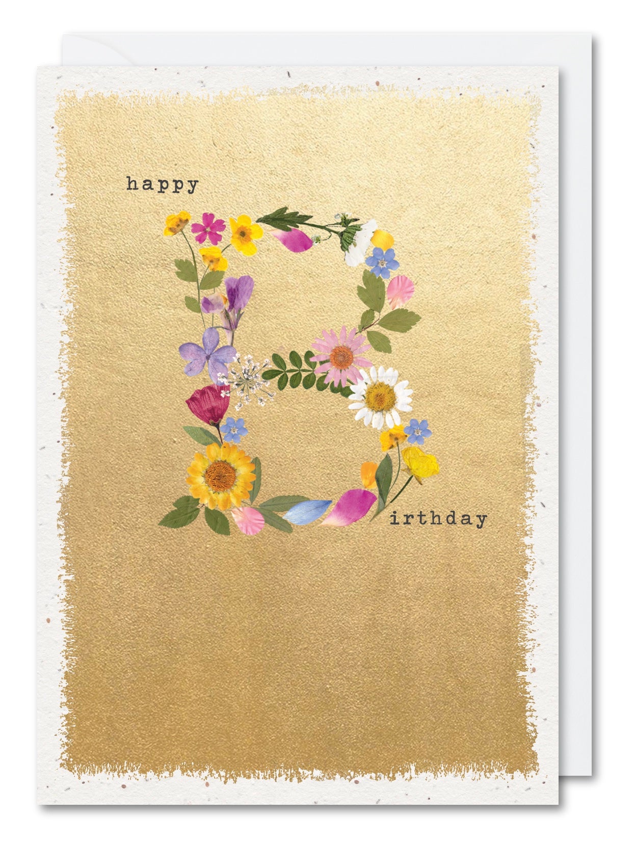 ERE09K-Meraki-B Letter-Card-Pressed Flowers