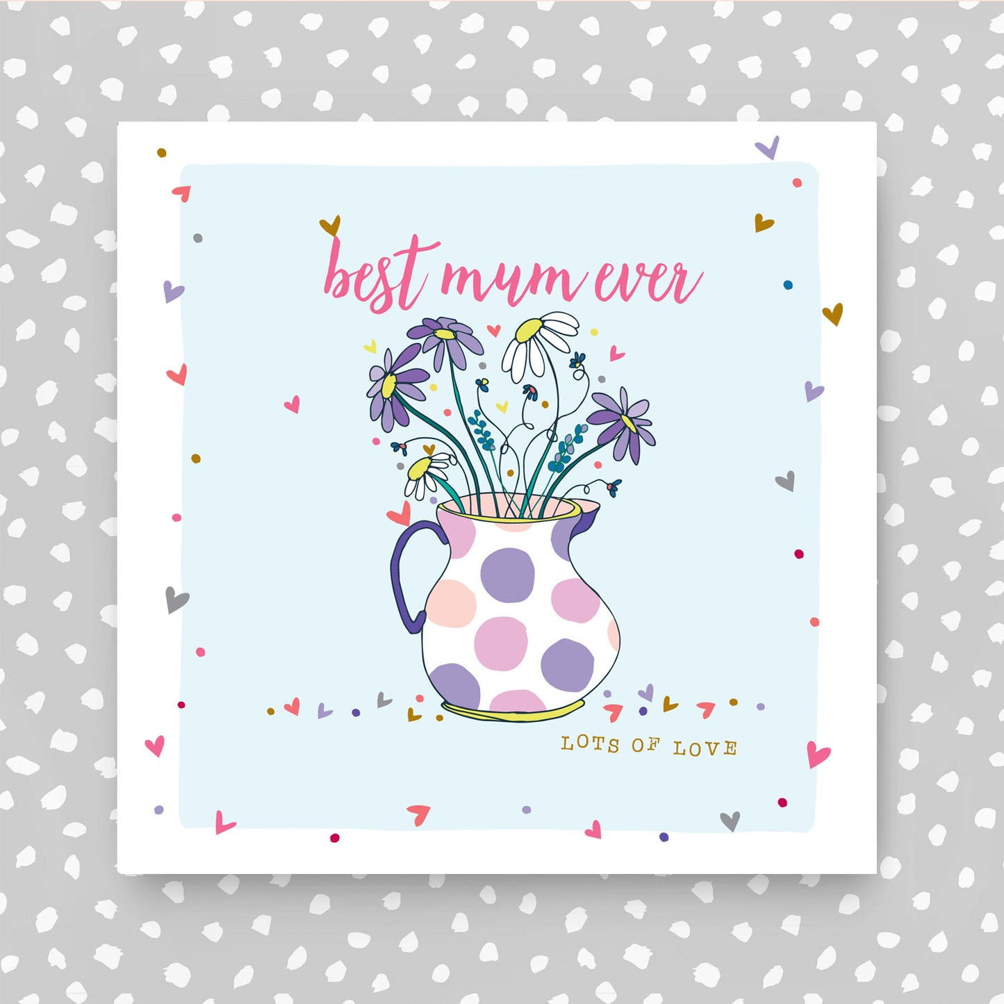 GC022-Molly Mae-Best Mum Ever - Vase Of Flowers-Card-