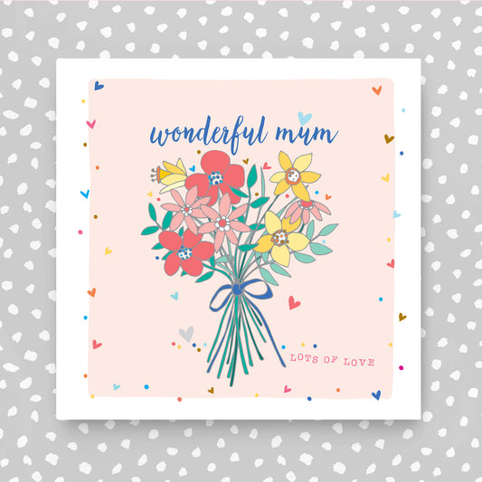 GC023-Molly Mae-Wonderful Mum - Bunch Of Flowers-Card-