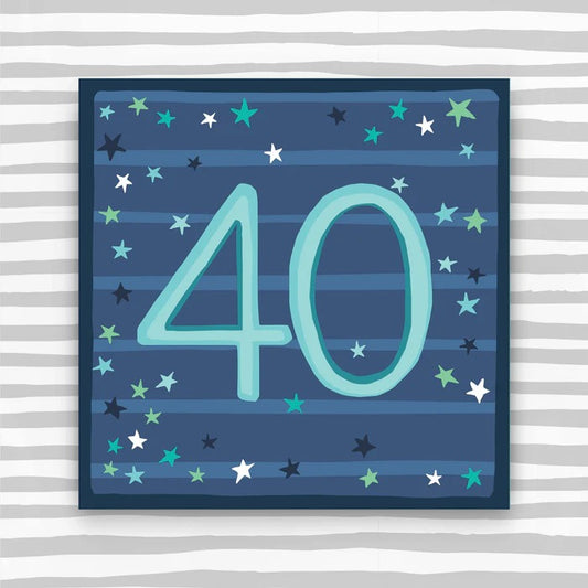 HH021-Molly Mae-Male Aged 40 Birthday Card-Card-Hip Hip Hooray