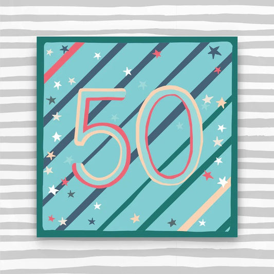 HH022-Molly Mae-Male Aged 50 Birthday Card-Card-Hip Hip Hooray