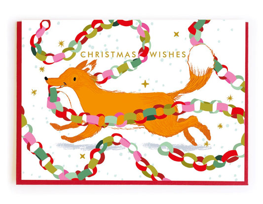BP071-Noi-Fox And Paperchain-Xmas Card-