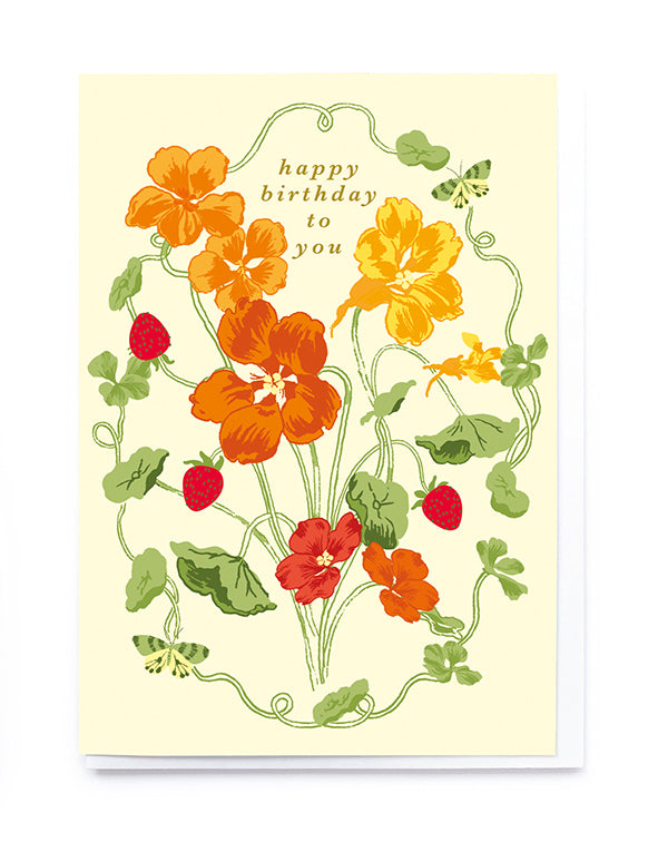 CX006-Noi-Nasturtiums & Strawberries-Card-