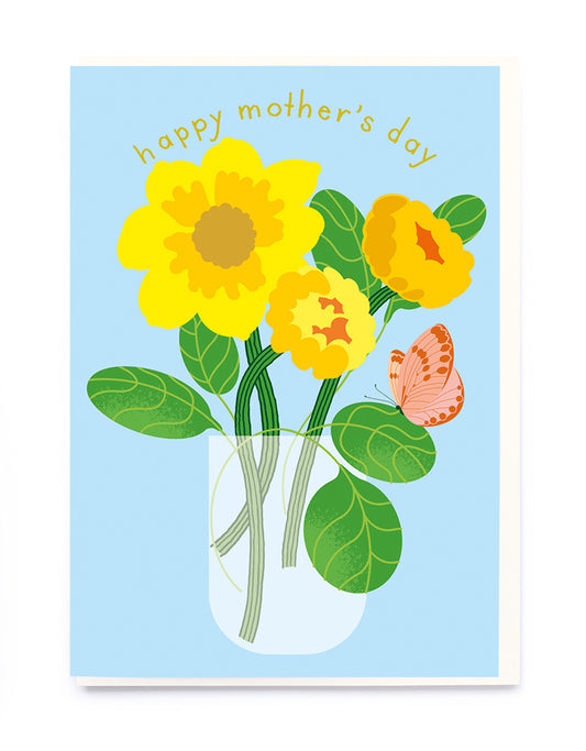 NL292-Noi-Yellow Flowers In Vase-Card-