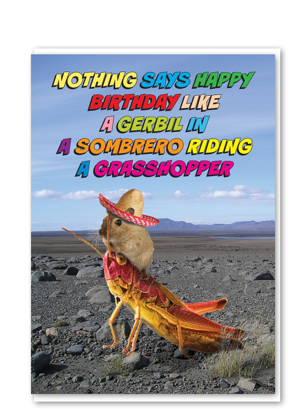 PS006-Objectables-Gerbil On A Grasshopper-Card-Photoshits