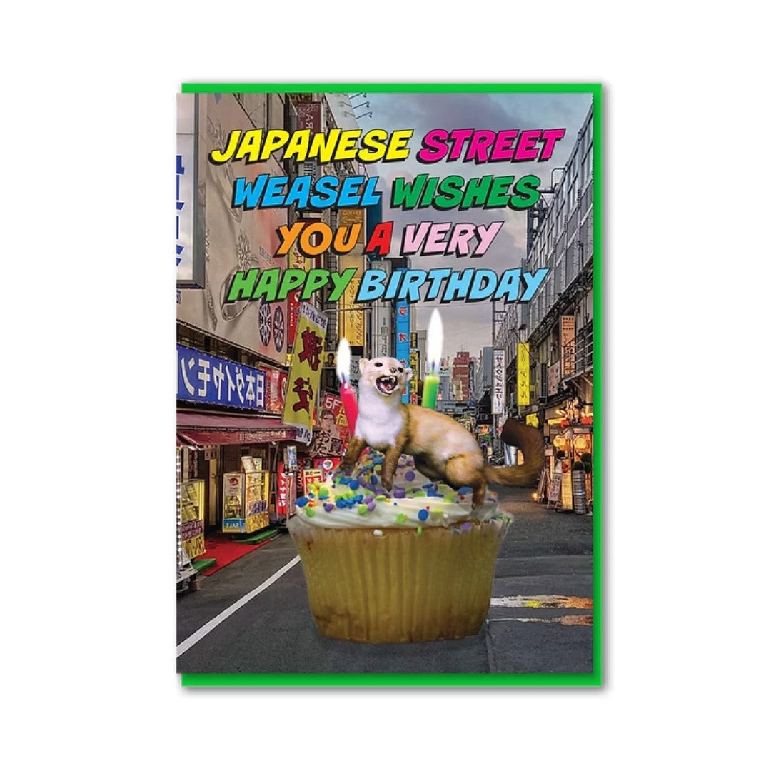 PS013-Objectables-Japanese Street Weasel-Card-Photoshits