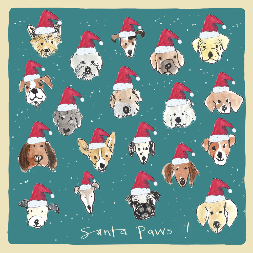 FP1015-Poet and Painter-Santa Paws-Xmas Card-Motley