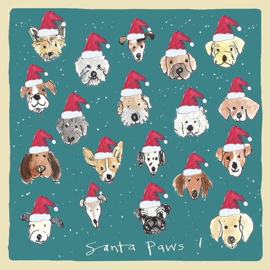 FP1015-Poet and Painter-Santa Paws-Xmas Card-Motley