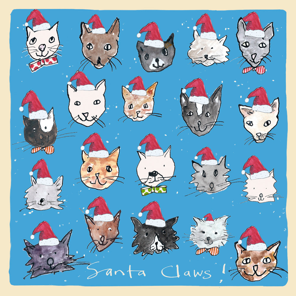 FP1016-Poet and Painter-Santa Claws-Xmas Card-Motley