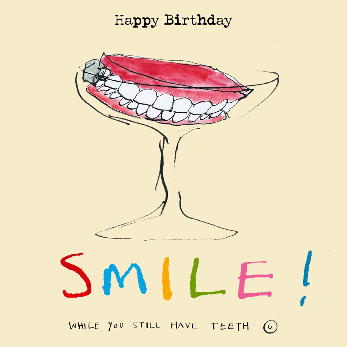 FP2046-Poet and Painter-Birthday Teeth-Card-Motley