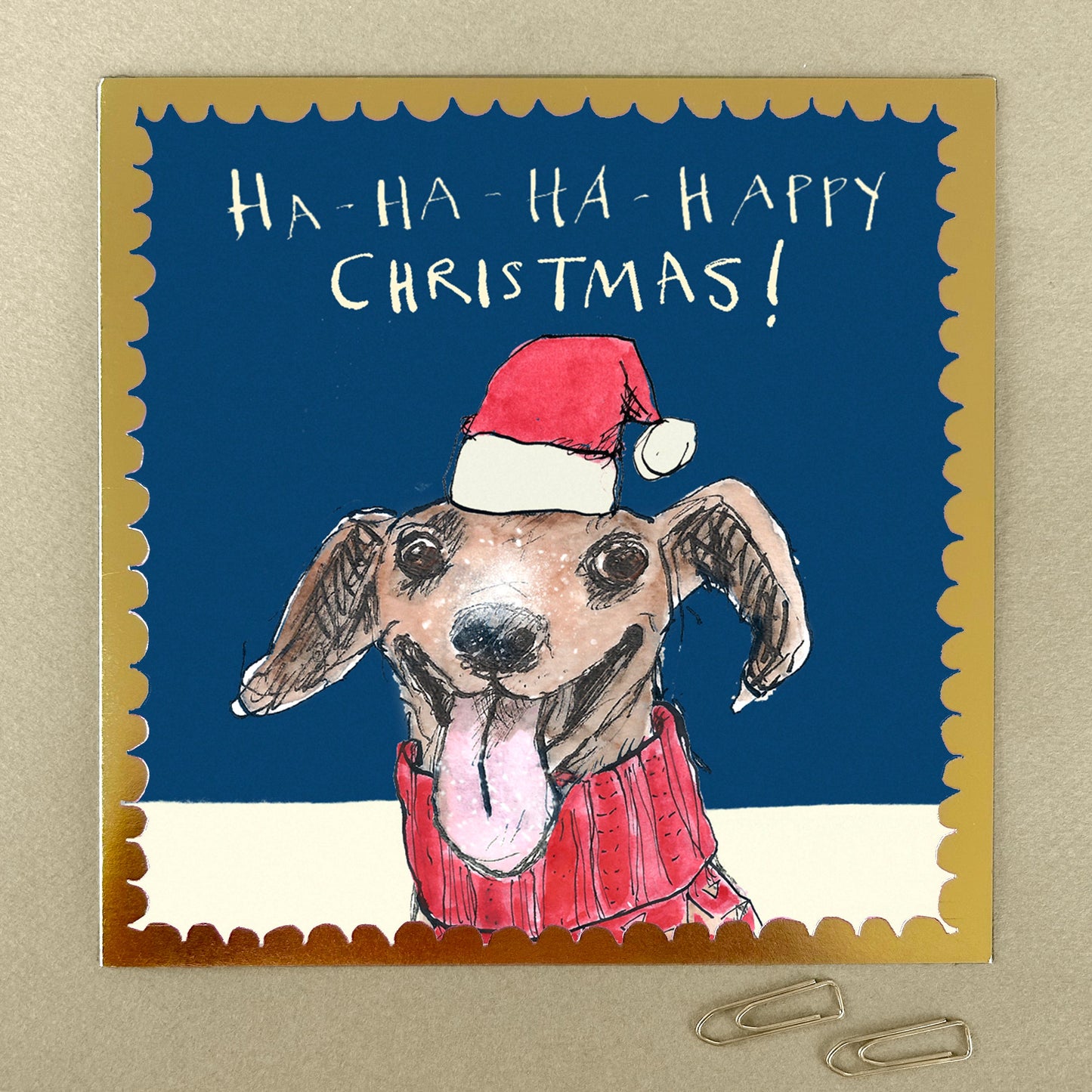 FP3521-Poet and Painter-Ha Ha Happy Christmas-Xmas Card-Pizazz