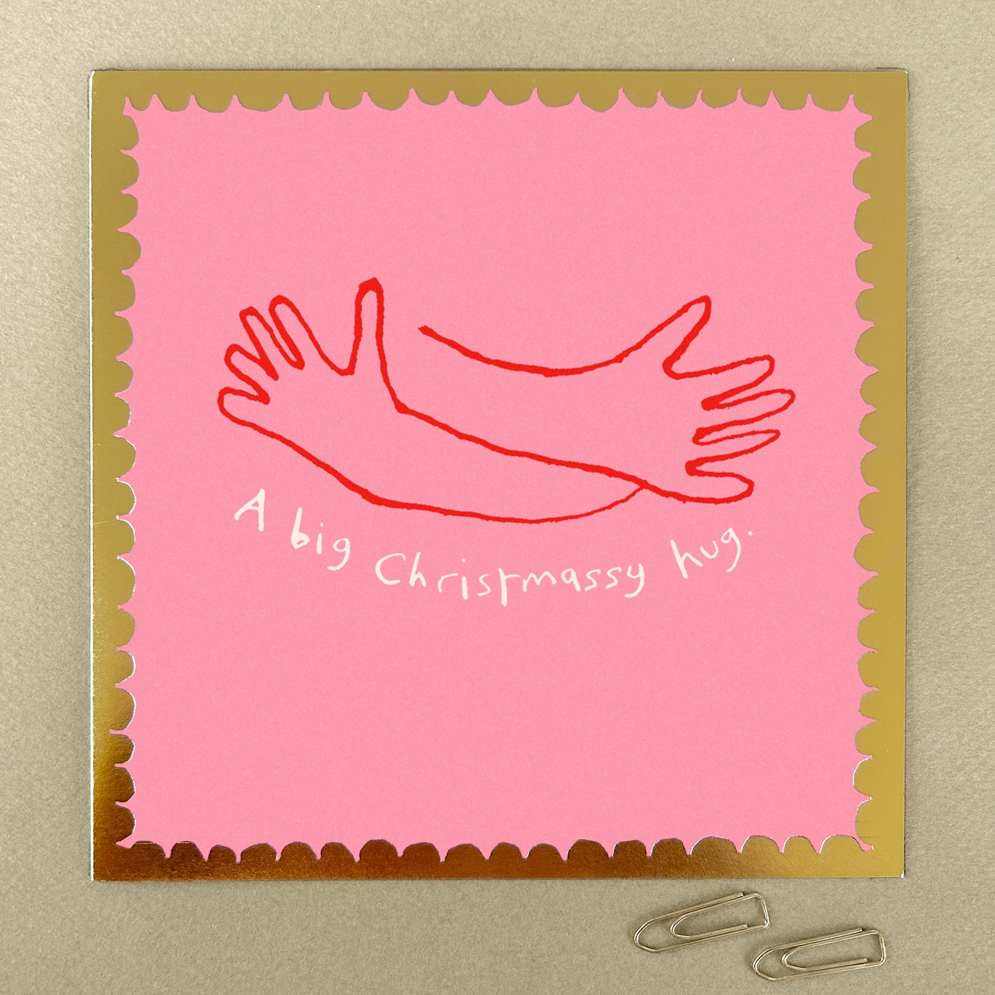 FP3531-Poet and Painter-Christmassy Hug-Xmas Card-Pizazz