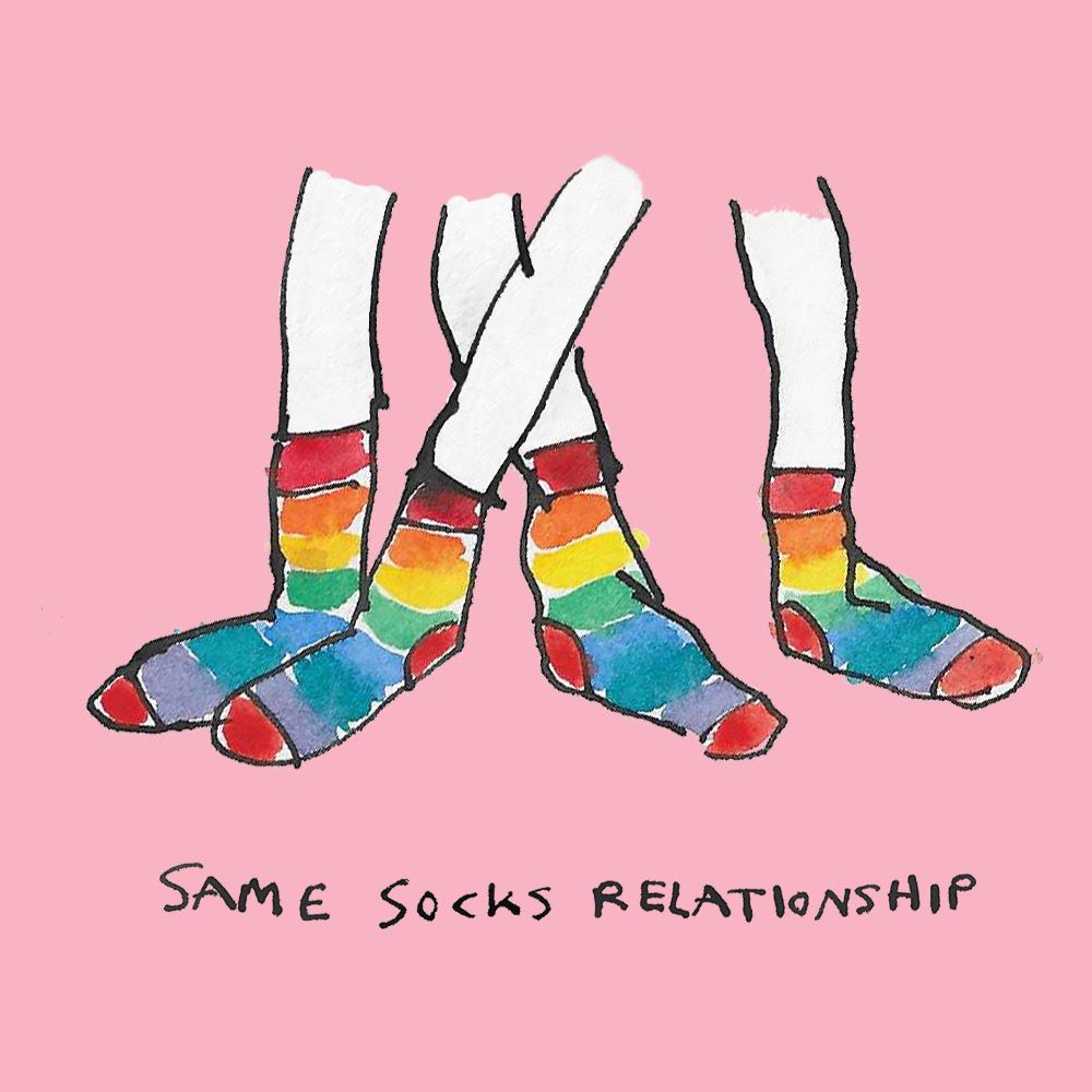 FP3562-Poet and Painter-Same Socks Relationship-Card-Motley